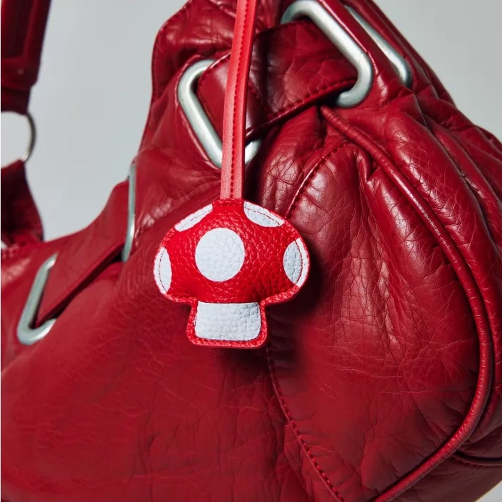 URBAN OUTFITTERS Icon Puffy Faux Leather Loop Bag Charm